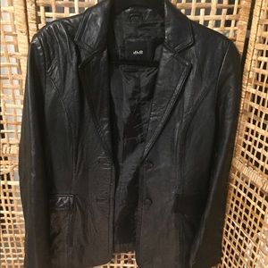 JLC Black Leather Blazer
